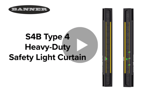 Banners S4B Heavy-Duty Type 4 Safety Light Curtains
